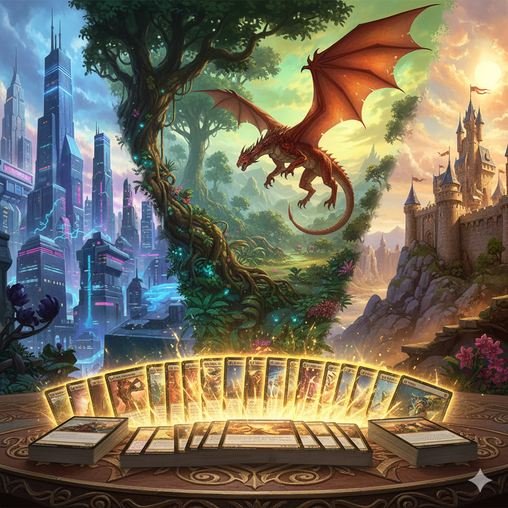 Standard format gameplay with magical cards